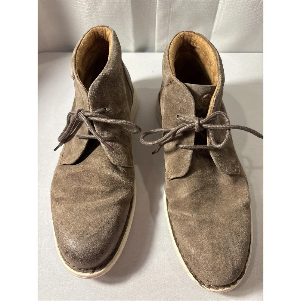 Born Men's Theo Chukka Taupe Brown Lightweight Boot Lace Up Size 10 Medium